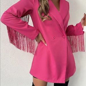 Hot pink blazer dress - NEVER WORN - Size S